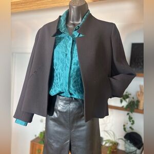 Rachel Roy Cropped Blazer Jacket – Size 8 – Black – Like New